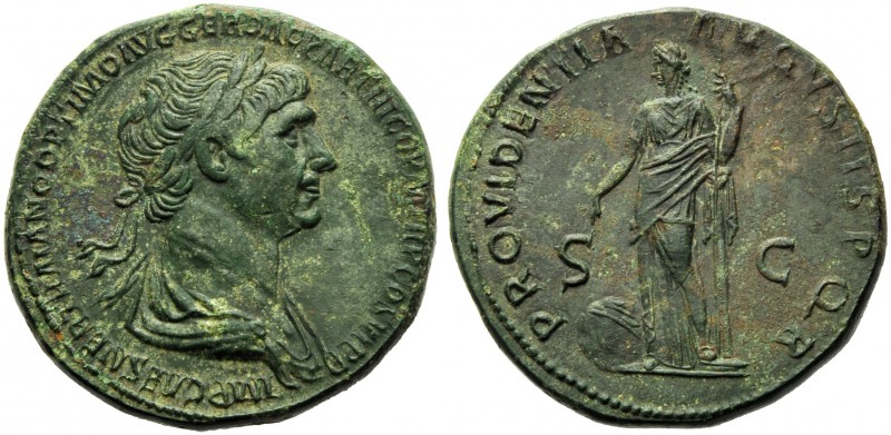 Trajan (98-117), Sestertius, Rome, AD 116-117; AE (g 25,08; mm 33; h 7); IMP CAE...
