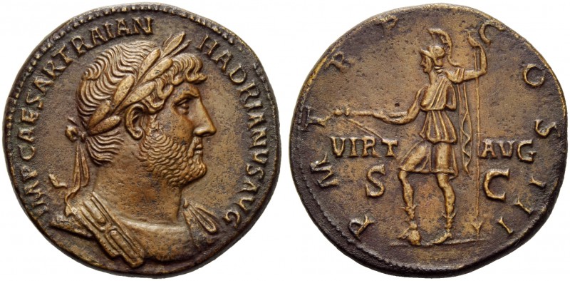 Hadrian (117-138), Sestertius, Rome, AD 121-122; AE (g 25,64; mm 32; h 6); IMP C...