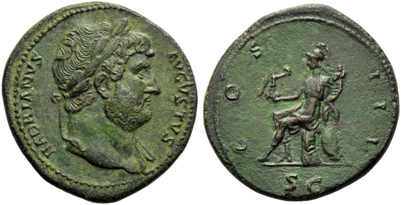 Hadrian (117-138), Sestertius, Rome, AD 125-128; AE (g 22,46; mm 34; h 6); HADRI...