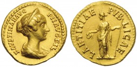 Faustina Minor, daughter of Antoninus Pius and wife of Marcus Aurelius, Aureus, Rome, AD 138-161