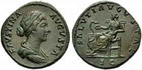 Faustina Minor, daughter of Antoninus Pius and wife of Marcus Aurelius, Sestertius, Rome, AD 161-175