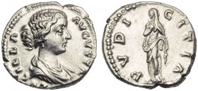 Lucilla, daughter of Marcus Aurelius and wife of Lucius Verus, Denarius, Rome, AD 164-167