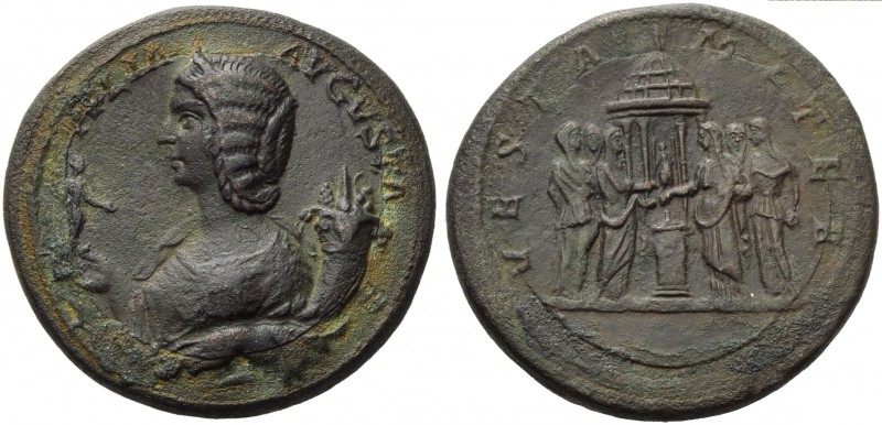 Julia Domna, wife of Septimius Severus and mother of Caracalla and Geta, Bimetal...