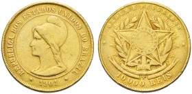 Brazil, Republic (1889-1930), 10.000 Reis, 1901