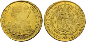 Colombia, Carlos IV (King of Spain, 1788-1808), 8 Escudos, Popayan, 1790