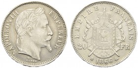 France, Napoleon III (1852-1870), Contemporary Imitation 20 Francs, Paris, 1866