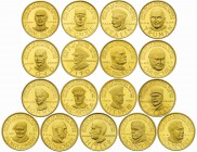 Venezuela, Banco Italo - Venezolano, series of 17 gold coins commemorating “Chiefs in the Second War”, 1957