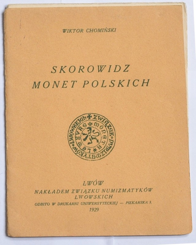 Chomiński, Skorowidz Monet Polskich Znana i ceniona pozycja, rzadko spotykana na...