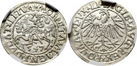 Sigismund II Augustus, Halfgroat 1547, Vilnius - NGC MS63