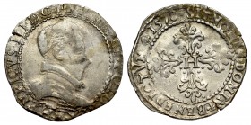 France, Henri III, 1/2 franc 1578, Limoges R2