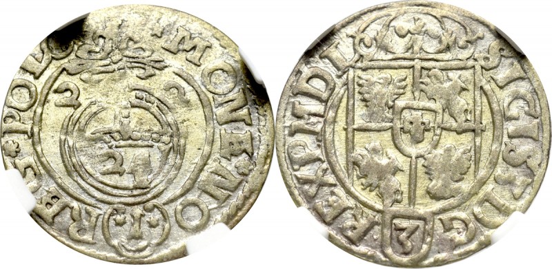 Sigismund III, 1,5 groschen 1622, Bromberg - NGC MS61 Piękny, menniczy egzemplar...