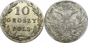 Kingdom of Poland, Alexander I, 10 groschen 1825 IB - PCGS AU55