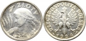 II Republic of Poland, 1 zloty 1924, Paris R