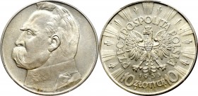 II Republic of Poland, 10 zloty 1935 Pilsudski - PCGS MS63