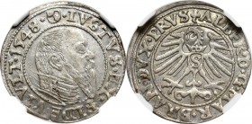 Germany, Preussen, Albrecht Hohenzollern, Groschen 1548, Konigsberg - NGC AU58 R3