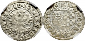 Schlesien, Duchy of Brieg, John Christian and Georg Rudolf, 3 kreuzer 1619, Reichenstein - NGC MS64