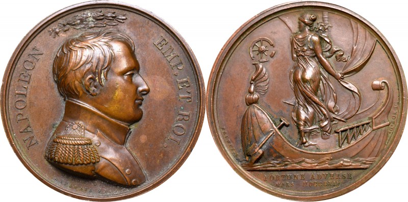 France, Napoleon I, Medal for loss in Paris 1814 Ładny egzemplarz. Patyna, nalot...