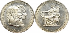 Austria, Franz Joseph I, 2 gulden 1879 - silver wedding
