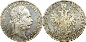 Austro-Hungary, Franz Joseph I, 2 florin 1883