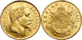 France, 20 francs 1867