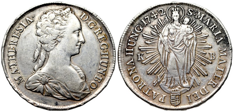 Hungary, Maria Theresia, Thaler 1742, Kremnitz Atrakcyjny egzemplarz okazałego t...