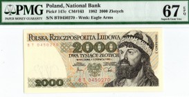 PRL, 2000 złotych 1982 BT - PMG 67EPQ