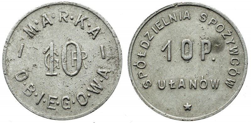 II Republic of Poland, 10 groschen, 10th Ulanen Regiment, Bialystok Bardzo ładny...