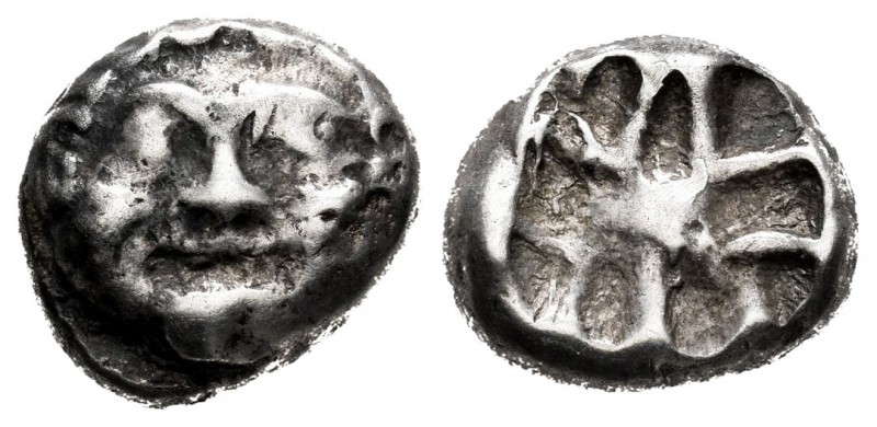 Mysia. Parion. Drachm. 550-520 BC. (Sng Cop-256). (Sng France-1343). Anv.: Facin...