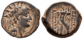 Seleukid Kingdom. Alexander II Zabinas. AE 22. 125-122 BC. Antioch. (SC-2237. 1b). Anv.: Radiate and diademed head right. Rev.: BAΣIΛEΩΣ AΛΕΞΑΝΔΡΟΥ, d...