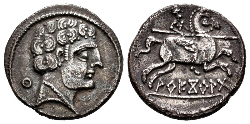 Areikoratikos-Arekoratas. Denarius. 150-20 BC. Agreda (Soria). (Abh-99). Anv.: M...