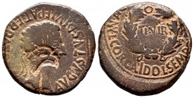Bilbilis. Augustus period. Unit. 27 BC.-14 AD. Calatayud (Zaragoza). Ae. 12,36 g. Eagle-headed countermark on obverse. Almost VF. Est...60,00. 


S...