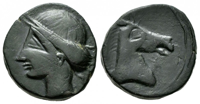 Hispanic-Carthaginian Coinage. Calco. 220-215 BC. Cartagena (Murcia). (Abh-515)....