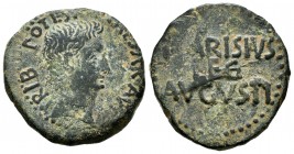 Emerita Augusta. Augustus period. Unit. 27 BC. Mérida (Badajoz). (Abh-984). Anv.: CAESAR. AVGV. TRIBVNIC. POTES. Bare head of Augustus right. Rev.: In...