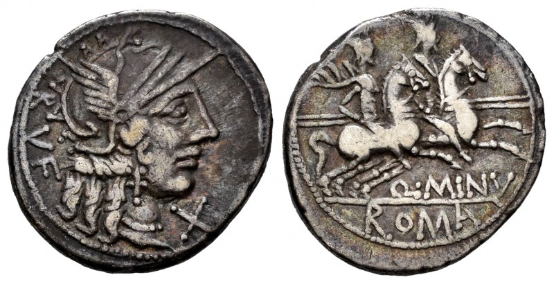 Minucius. Q. Minucius Rufus. Denarius. 122 BC. Auxiliary mint of Rome. (Ffc-920)...