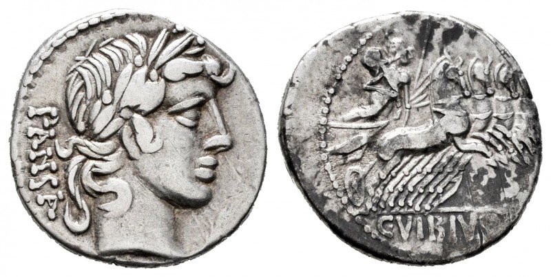 Vibius. C. Vibius C.f. Pansa. Denarius. 90 BC. Auxiliary mint of Rome. (Ffc-1194...