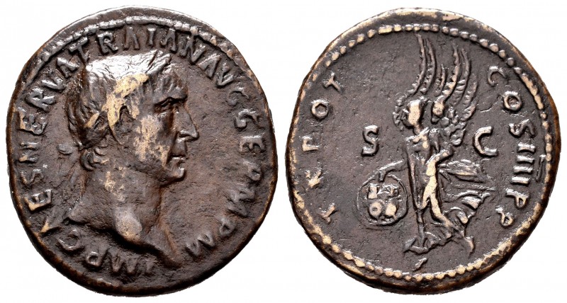 Trajan. Unit. 101-102 AD. Rome. (Ric-II 434). (Woytek-113b). (Bmcre-753). Anv.: ...