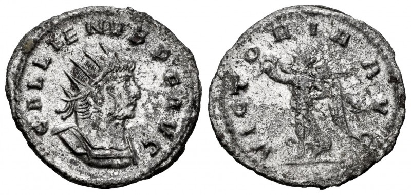 Gallienus. Antoninianus. 263 AD. Antioch. (Ric-662). Rev.: VICTORIA AVG, Victory...