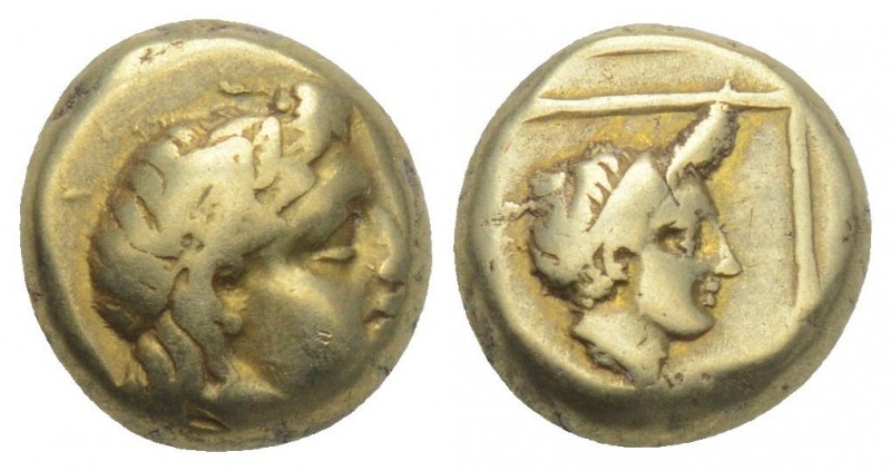 Hekte AV
Mytilene, Hekte - 1/6 Stater, c. 375-325 BC, Laureate head of Apollo t...