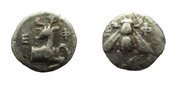 Obol AR
Ionia, Ephesos c. 390-380 BC
10 mm, 0,67 g