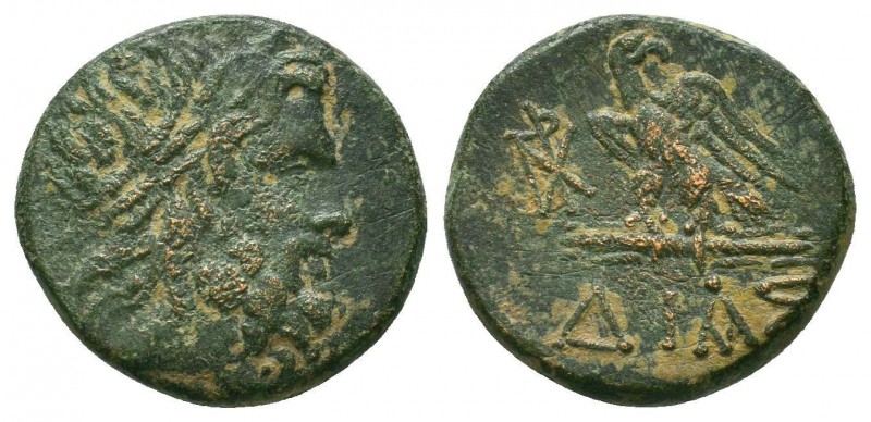 Bronze Æ
Dia, c. 120-63 BC, Laureate head of Zeus right / Eagle standing on thu...