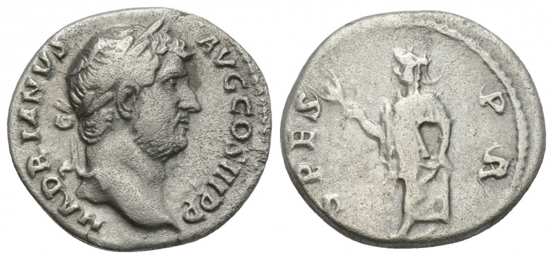 Denarius AR
Hadrian, HADRIANVS [AVG] COS III P P, laureate head to right / SPES...