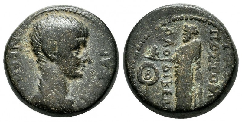 Bronze Æ
Phrygia, Laodikeia. Nero (54-68), NEPΩN KAIΣΑΡ, bare bust right / ΓAIO...