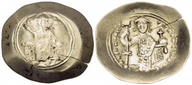 Histamenon El
Nicephorus III Botaniates (1078-1081), Constantinople, IC - XC Christ Pantokrator seated facing on throne, raising right hand in benedi...