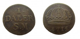 Daler
Sweden, 1715
23 mm, 2,70 g