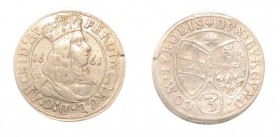 3 Kreuzer AR
1657-1705, Habsburg, Leopold I, 1661
21 mm, 1,41 g