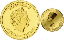 10 Dollars AV
Fiji, Nefertiti, Treasures of Ancient Egypt, Gold 999/1000, 2010
11 mm, 0,5 g
