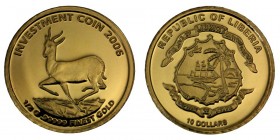 10 Dollars AV
Liberia, Krügerrand Investment Coin, Gold 999/1000
11 mm, 0,5 g
