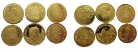 Lot of six small (11 mm) gold coins
1,5 g