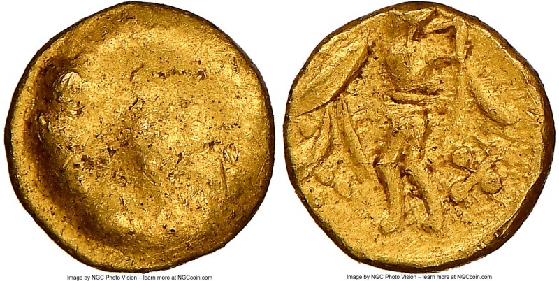 CENTRAL EUROPE. Boii. 2nd-1st century BC. AV 1/24 stater or myshemihecte (5mm). ...