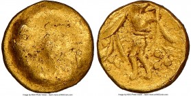 CENTRAL EUROPE. Boii. 2nd-1st century BC. AV 1/24 stater or myshemihecte (5mm). NGC Choice XF. Athena-Alkis-series. Round bulge with slightly concave ...